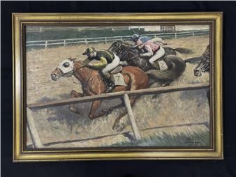 Horse Racing Scene - Albin Henning