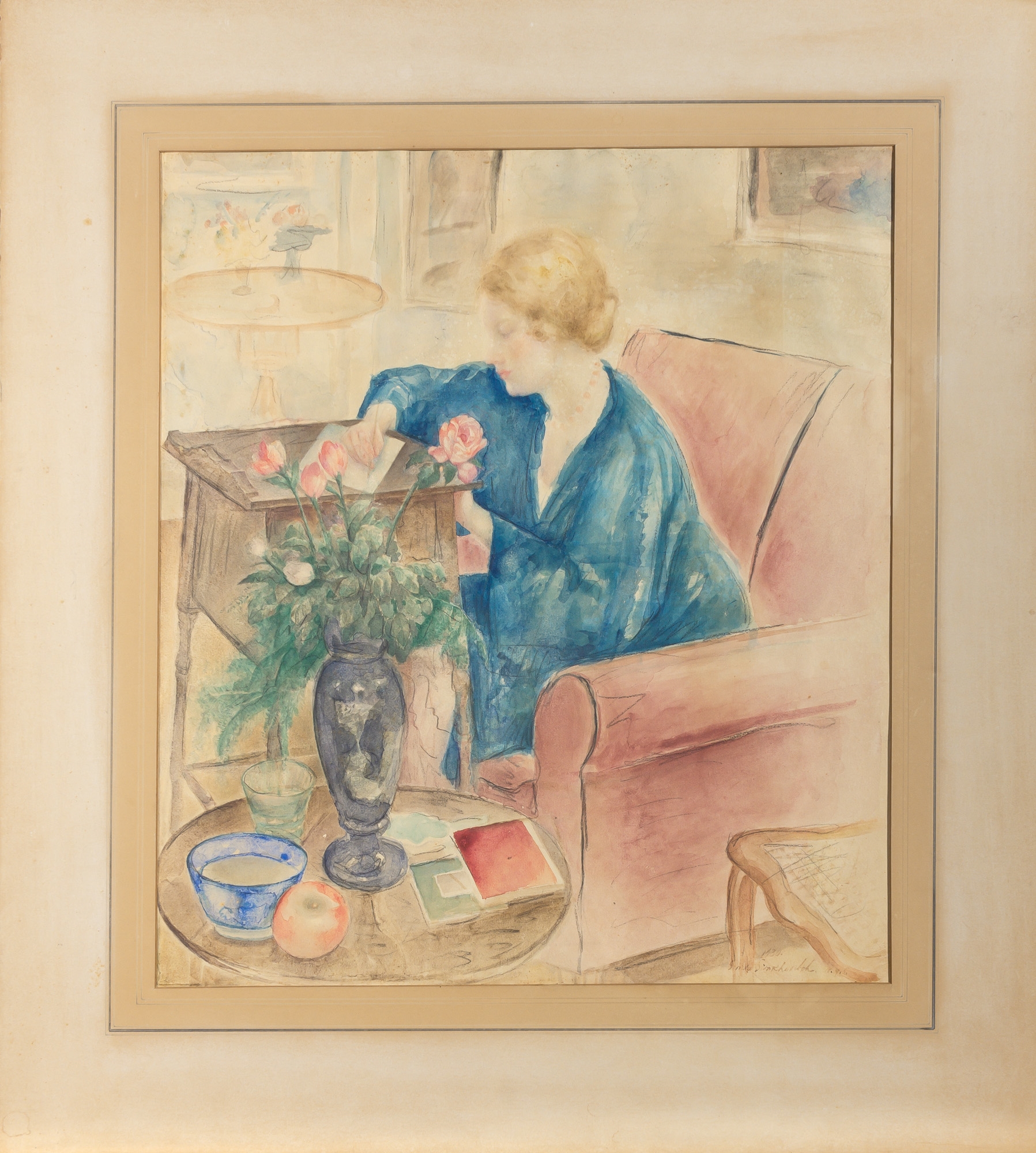 Simka Simkhovitch | Woman Writing a Letter (1930) | MutualArt