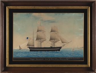 "Barque Massachusetts owned by Messrs Henry Johnson and Son". - Domenico Gavarrone