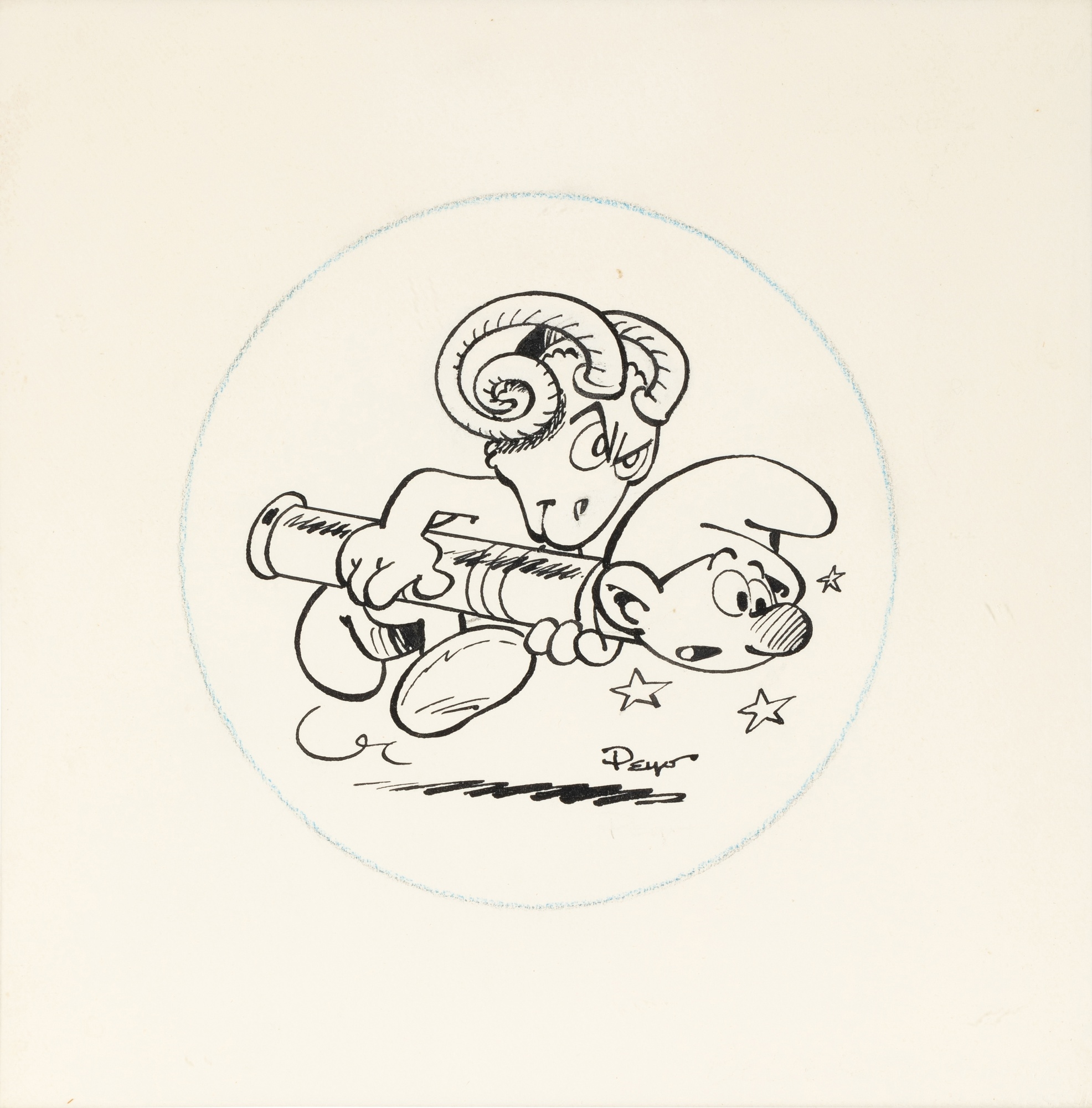 Peyo | Les Schtroumpfs du Zodiaque. (1980) | MutualArt