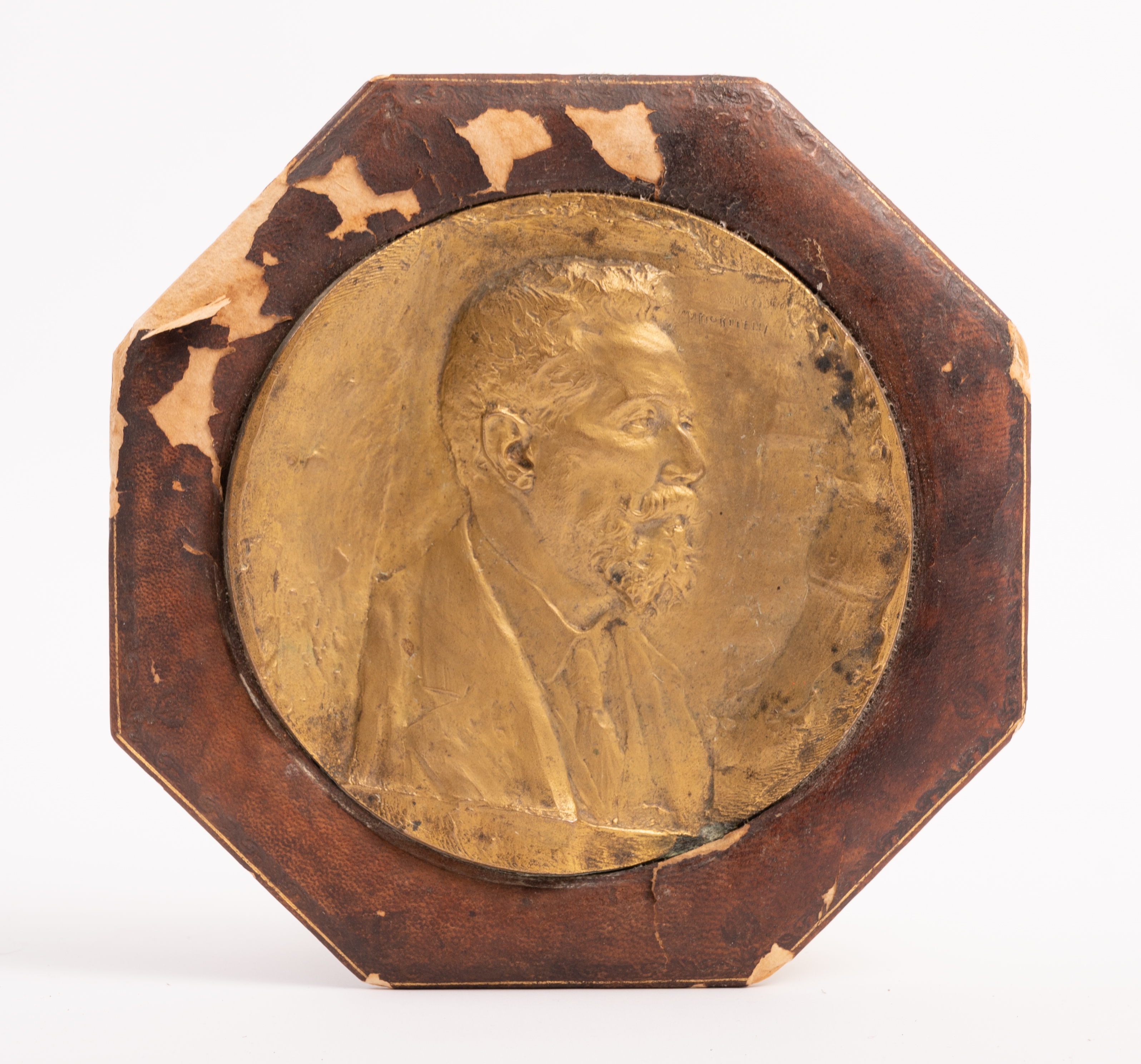 Mario Rutelli | Bassorilievo in bronzo raffigurante Profilo maschile ...