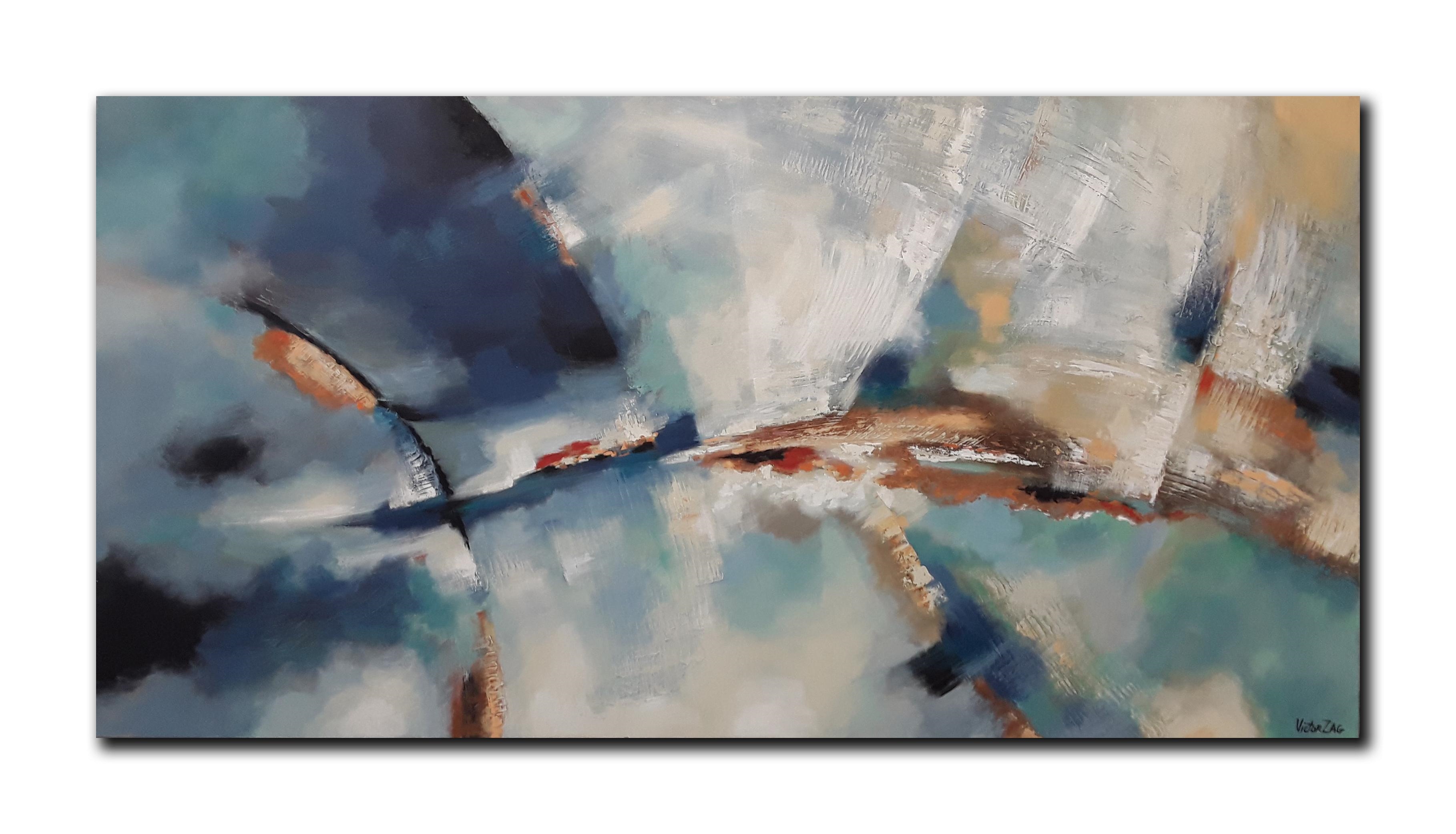 Victor Zag | An abstract painting by Victor Zag of a bird in flight ...