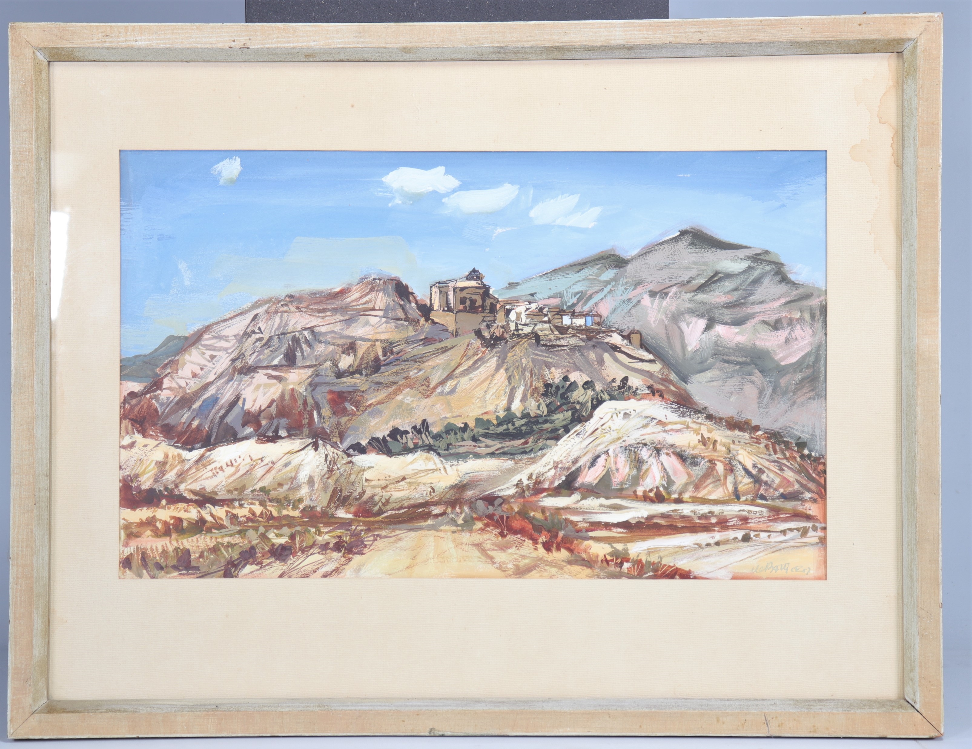 Artwork by Jean Debattice, mountain view, Made of watercolor