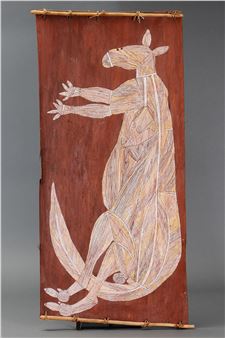 Plains Kangaroo.  on . Approx  xcm. PROVENANCE Injalak Arts & Crafts Association Inc. Ex Coote Collection, Sydney. PROVENANCE John Magers Collection - Billy Dullman