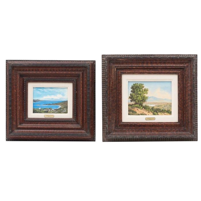 Artwork by Jorge Espinosa Chacón, Untitled (marina y paisaje), Made of Óleos sobre tela (2)