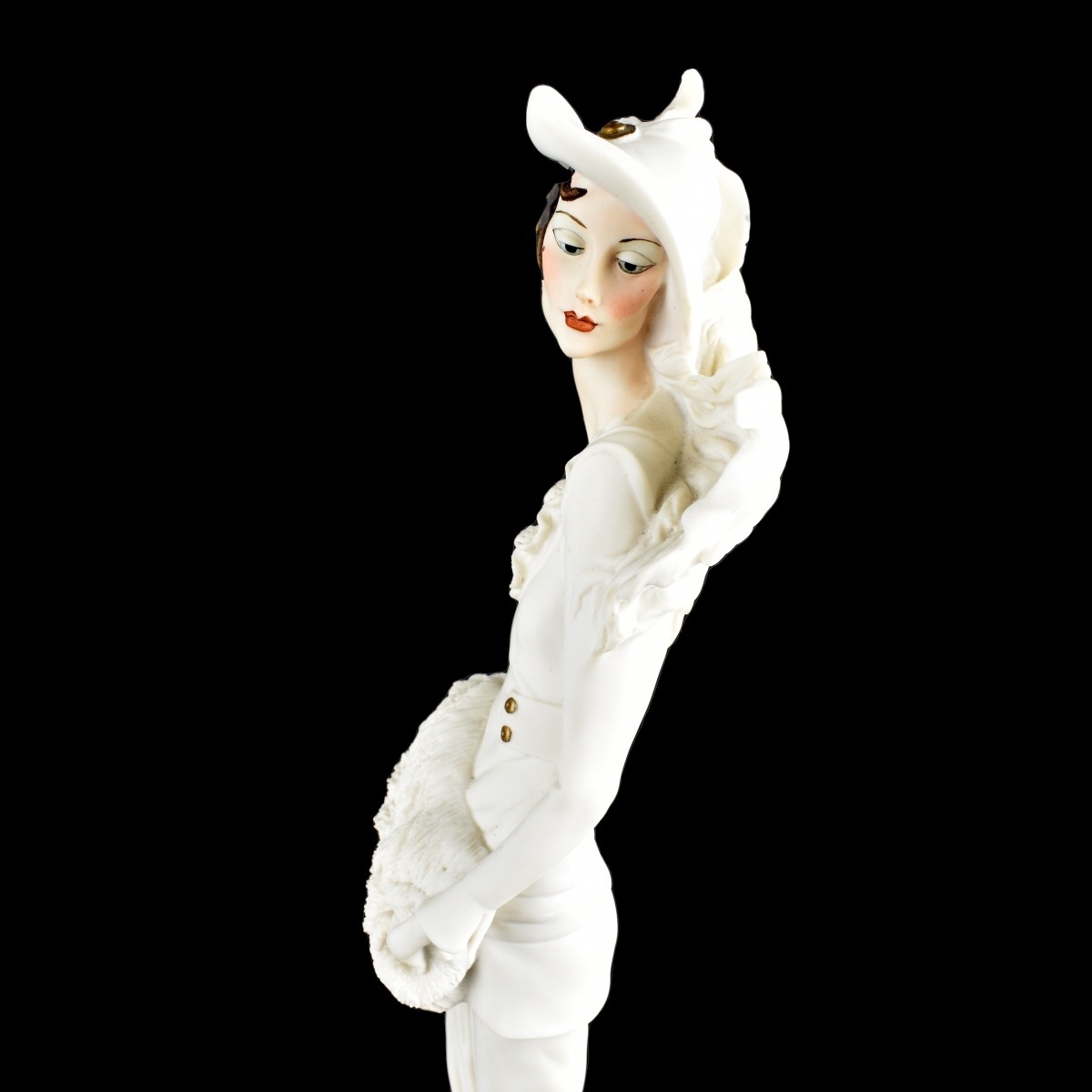 Giuseppe Armani Art Deco Lady with Dog MutualArt