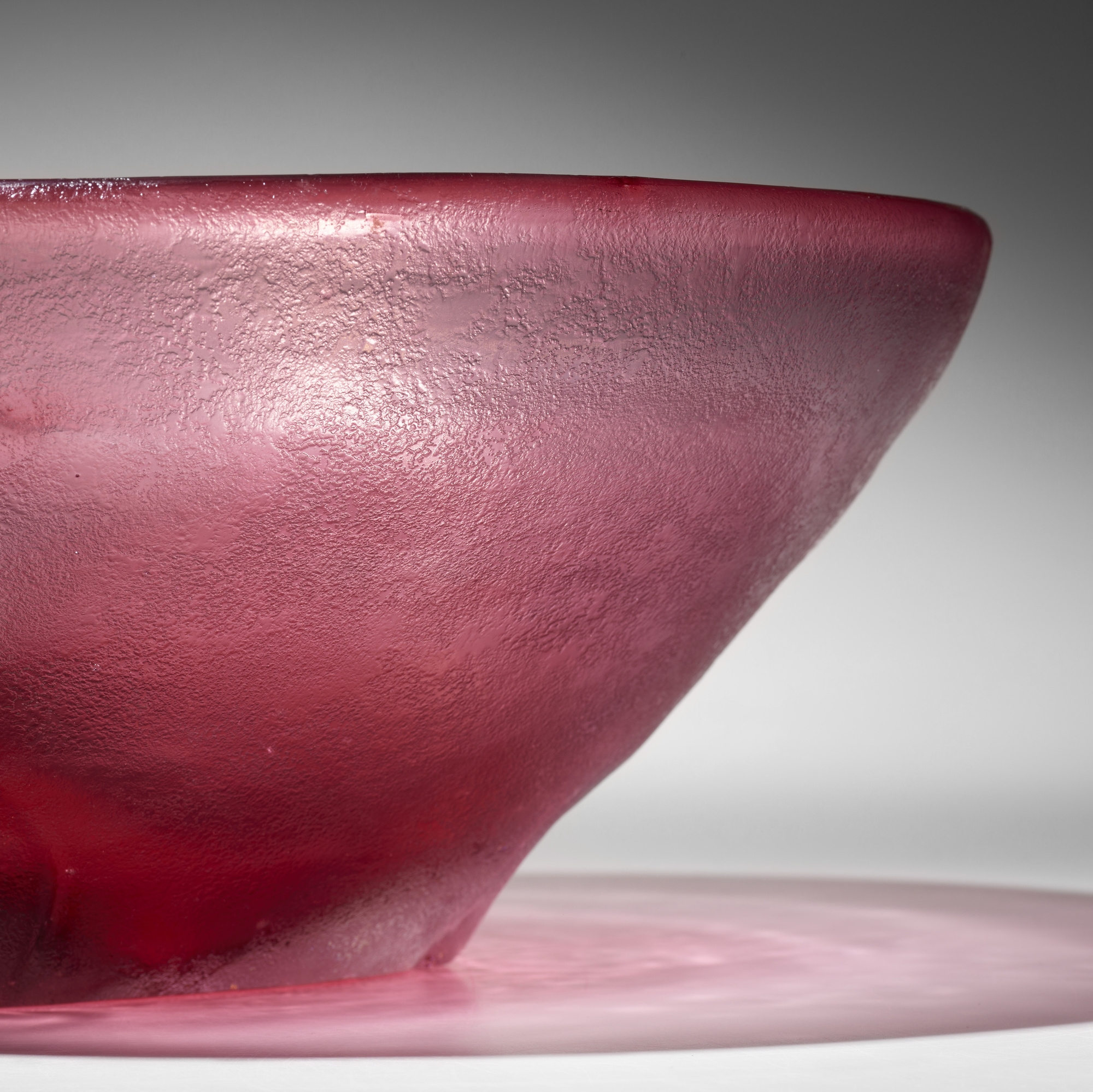 Artwork by Carlo Scarpa, Corroso bowl, model 4102, Made of corroso glass