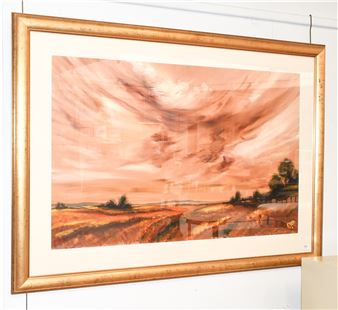 Landscape at sunset - Frank Aird