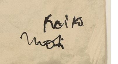 リトグラフ　Kaiko MOTI カイコ　モティ　106/120 直筆サイン Kaiko Moti Signatures: Example Images & Monogram Samples