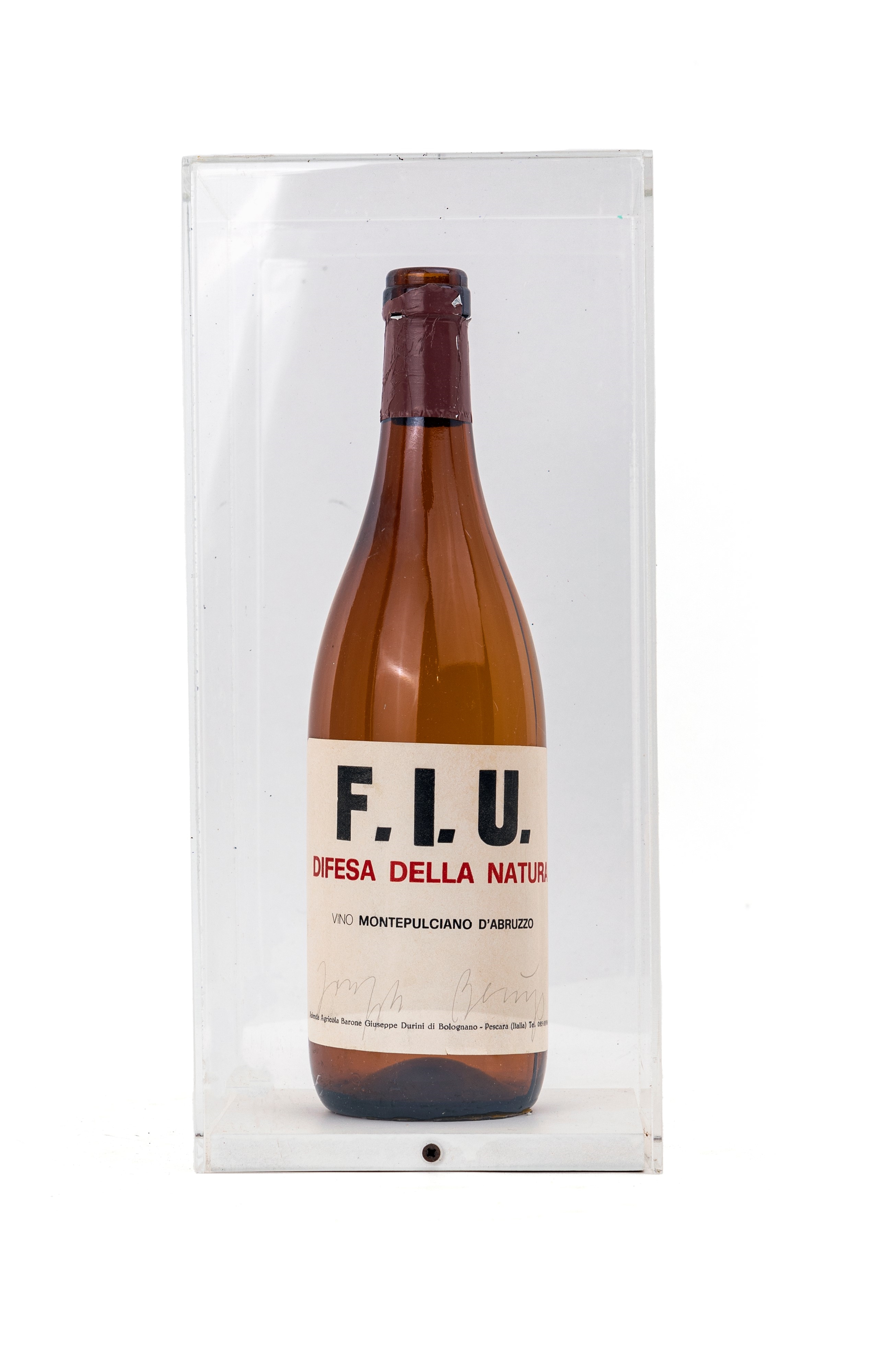 Artwork by Joseph Beuys, Wine Bottle F.I.U, Made of photograph