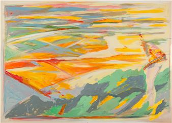 Studio per figura paesaggio (ponente) - Mario Sasso