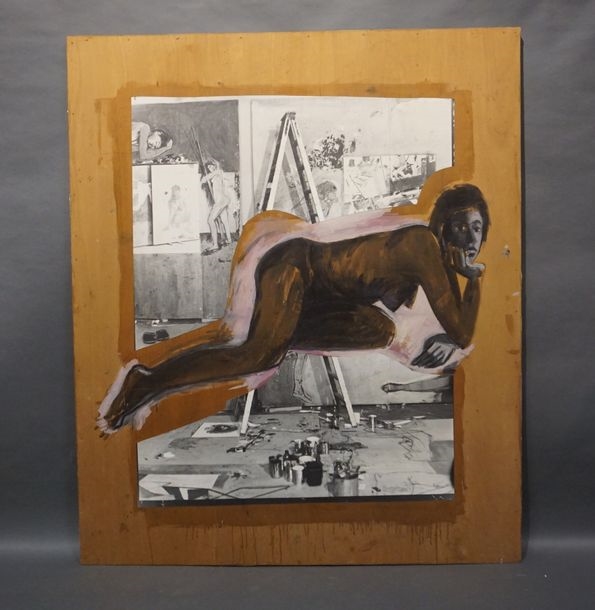 Alexandre Delay | Black Woman Reclining and Leaning (1983) | MutualArt