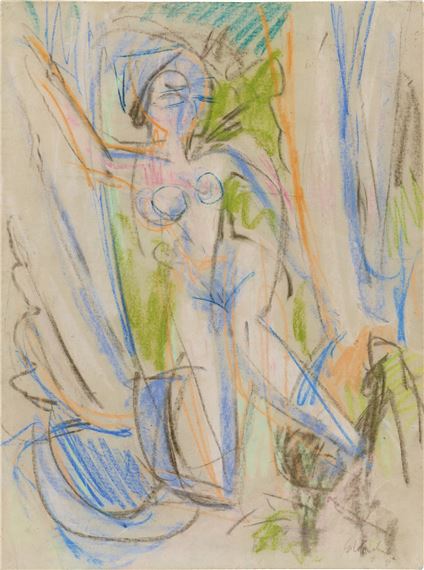 Tänzerin (Nina Hardt) by Ernst Ludwig Kirchner, Executed in 1921