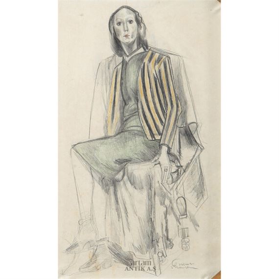 Fikret MOUALLA (1903-1967) : Notre-Dame de Paris. Gouache si - Lot 50