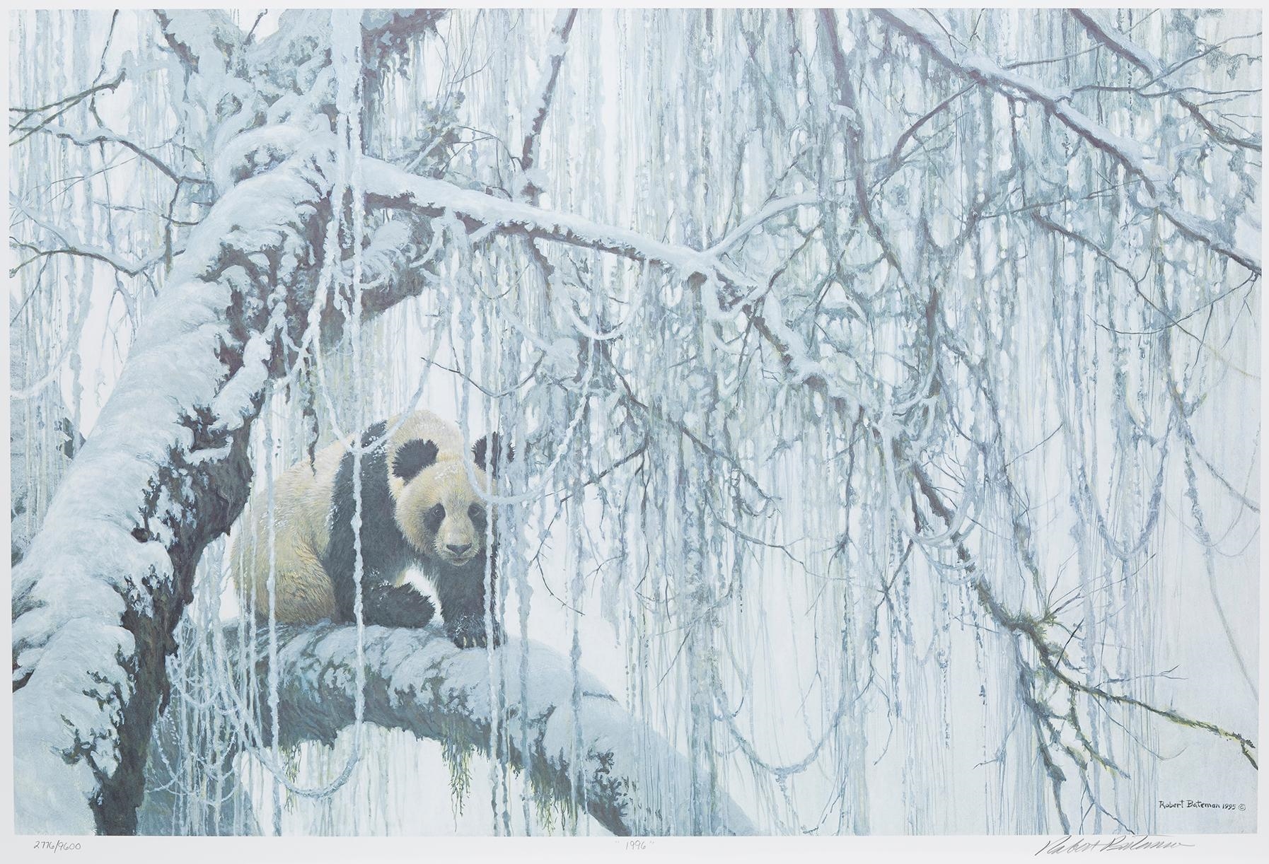Robert McLellan Bateman | Winter Filigree - Giant Panda (1996) | MutualArt