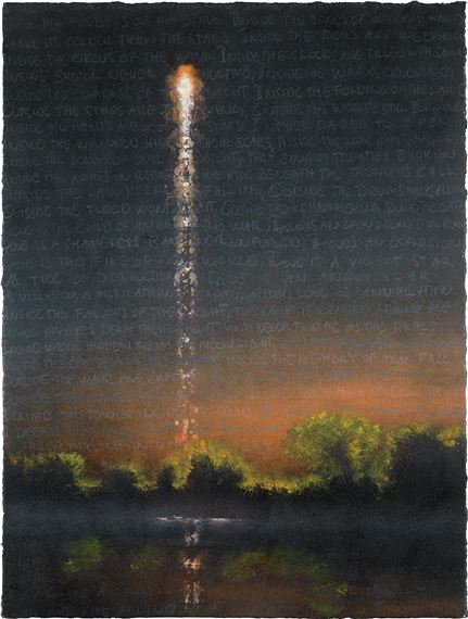 Flooded Reservoir: Golden Dusk by Stephen Hannock, Executed in 1993