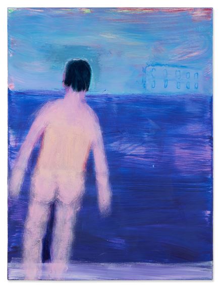 No Swim Suit Swimmer by Katherine Bradford, Executed in 2017