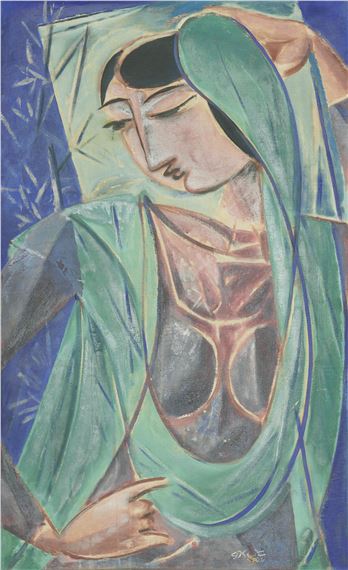 George Keyt | UNTITLED (TWO WOMEN) (1967) | MutualArt