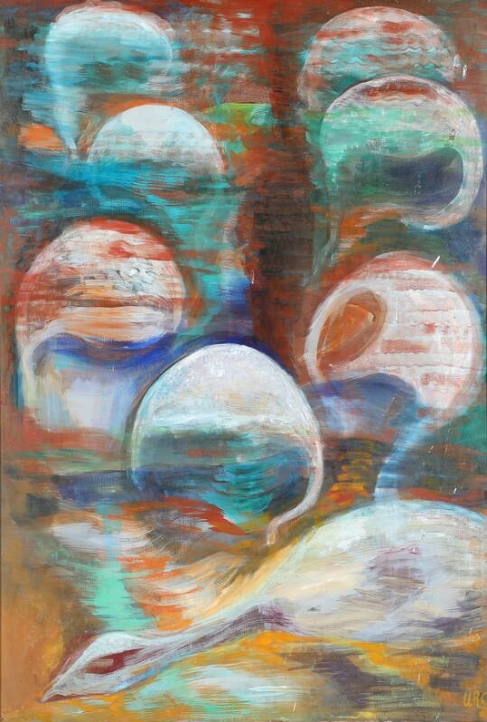 Artwork by Ursula Klara Reuter Christiansen, Spreeschwan, Made of Oil on canvas