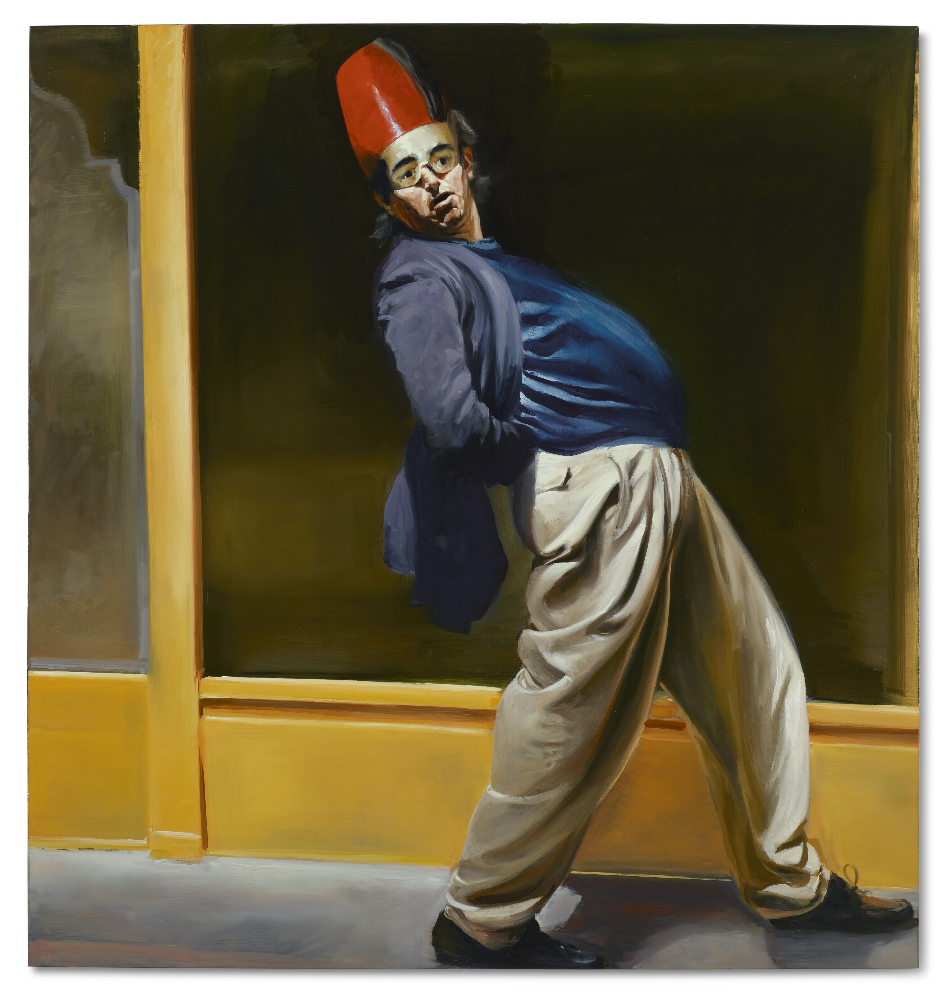 Self-Portrait w/ Mask by Eric Fischl, Painted in 1998