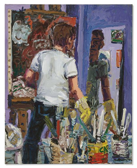 Self-Portrait with Brushes by Todd Bienvenu, Painted in 2017