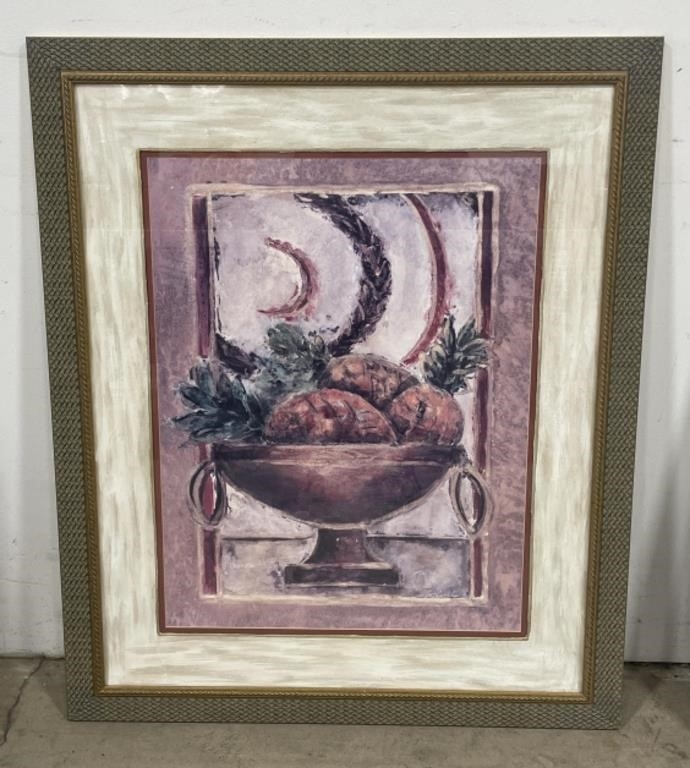 Artwork by Joyce Combs, (II) Hospitably “1” Framed reprint by Joyce