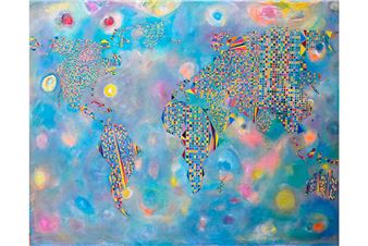 Contemporary artist painter Jorge Rivas exhibiting "Environmental" at IUP