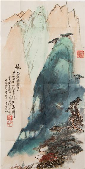 Hou Beiren | 侯北人高龍上款山水鏡片A Chinese landscape