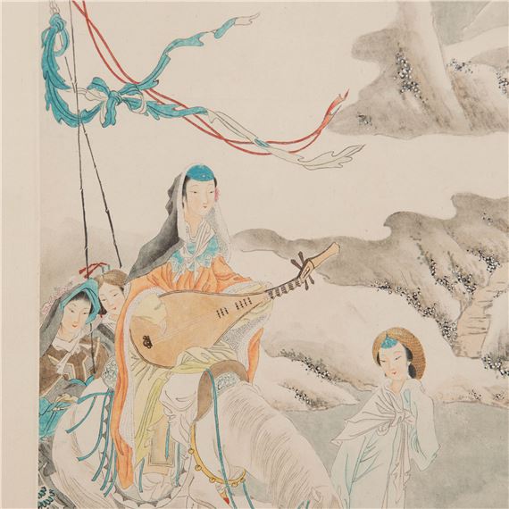 Xie Zhiguang | 謝之光四美圖四條屏一套A set of four Chinese  