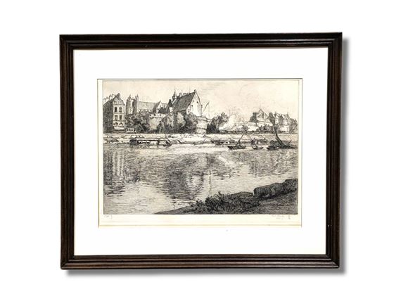 René PINARD (1883-1938) Nantes by René Pinard, 1934