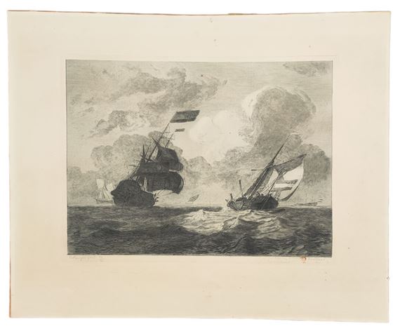 René PINARD (1883-1938) d'après Backhuysen Marine