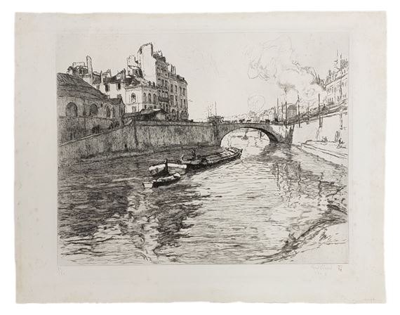 René PINARD (1883-1938) Le pont de la poissonnerie by René Pinard, 1930