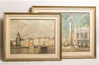 Auf dem Markusplatz in Venedig - Ernst Zoberbier