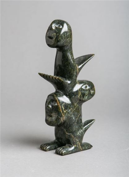 Inuit-Figur "Totem" (Cape Dorset) by Tukiki Manomie