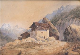 Paysage de montagne - Eugène Petitville