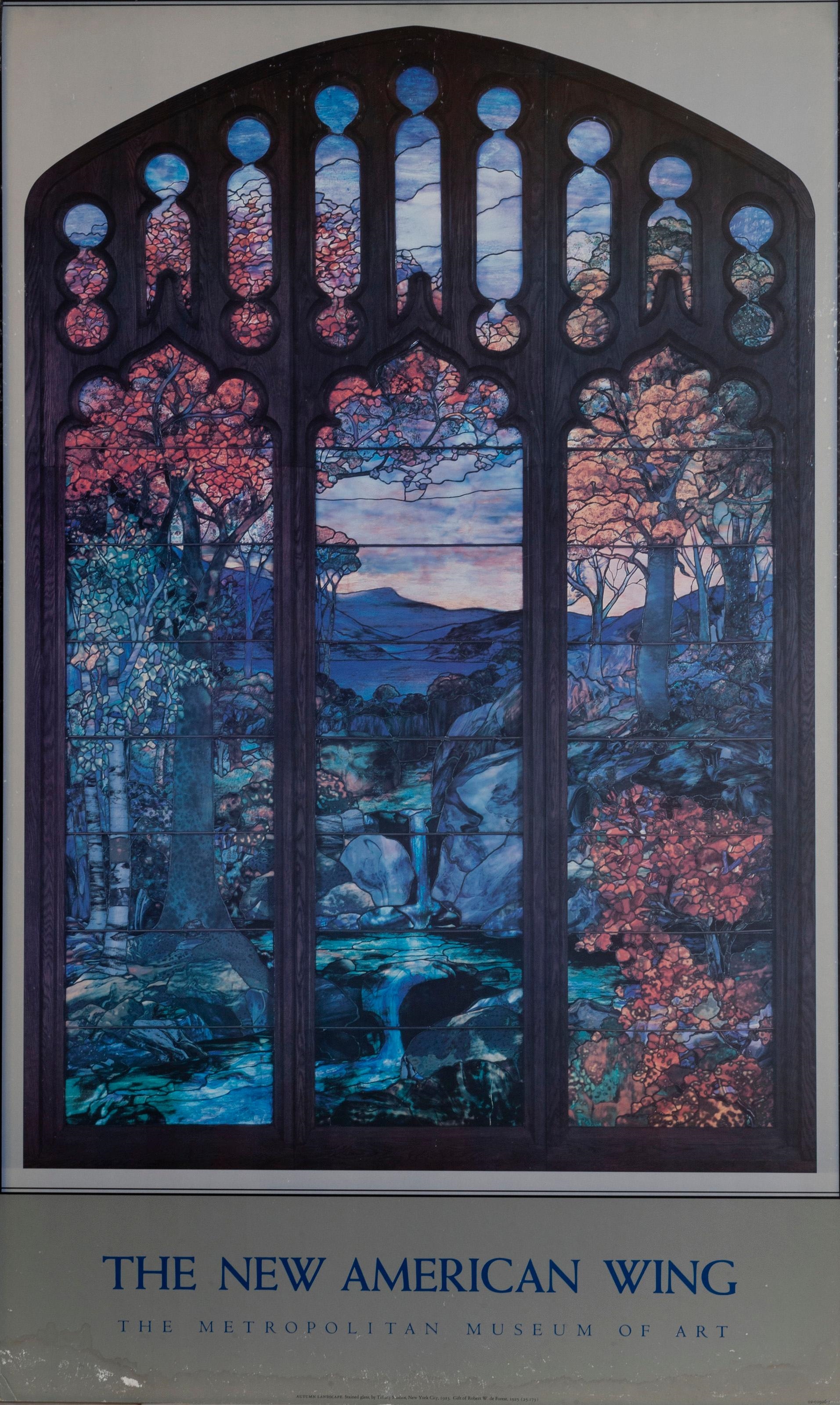 Lot - Louis Comfort Tiffany, Magnolia and Irises - The New American Wing  Metropolitan Museum of Art Poster on board