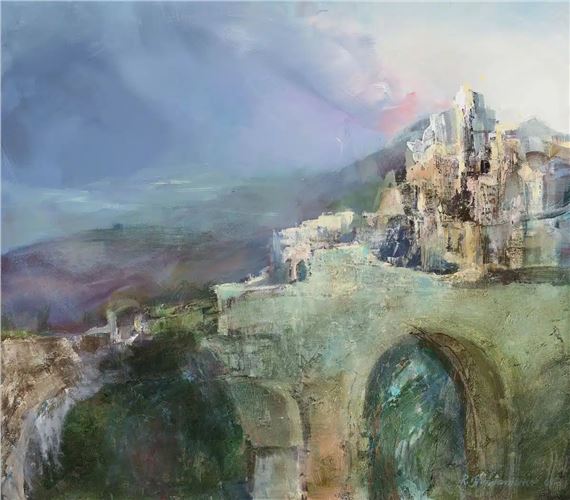 PEJZAŻ Z KAMIENNYM MOSTEM by Renata Wojnarowicz, 2009