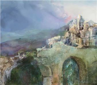 PEJZAŻ Z KAMIENNYM MOSTEM - Renata Wojnarowicz