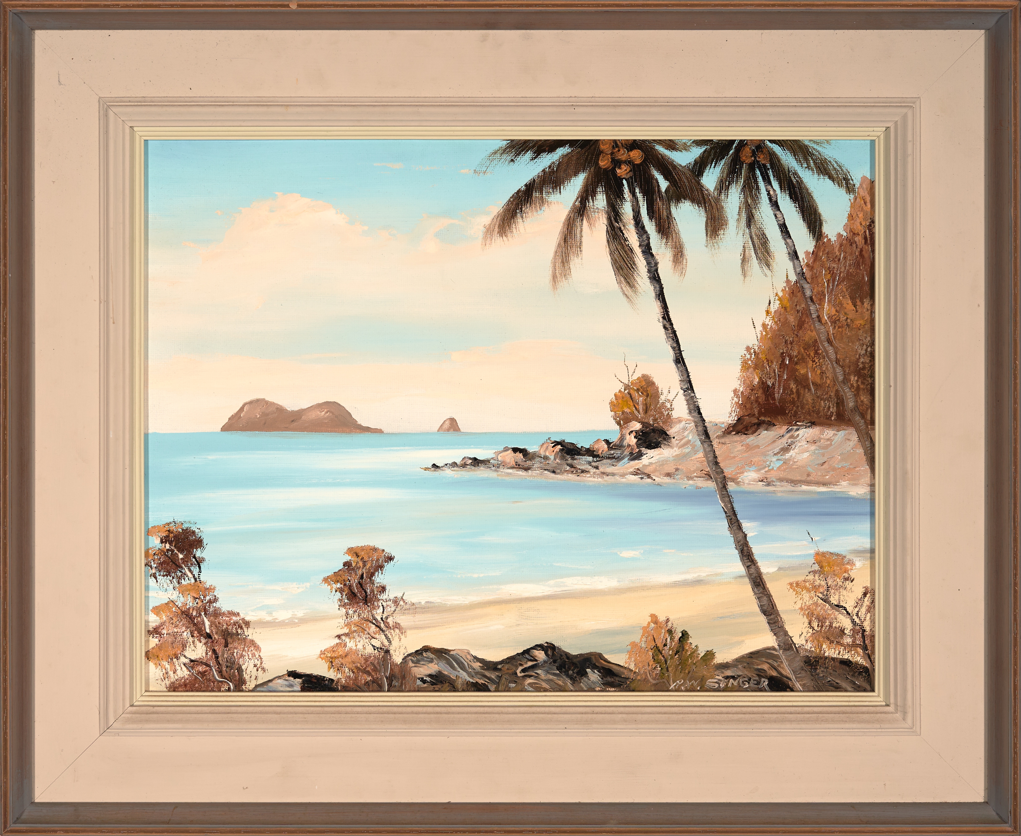 Artwork by Alfred William Singer, Ellis Beach, Made of oil on canvas on board