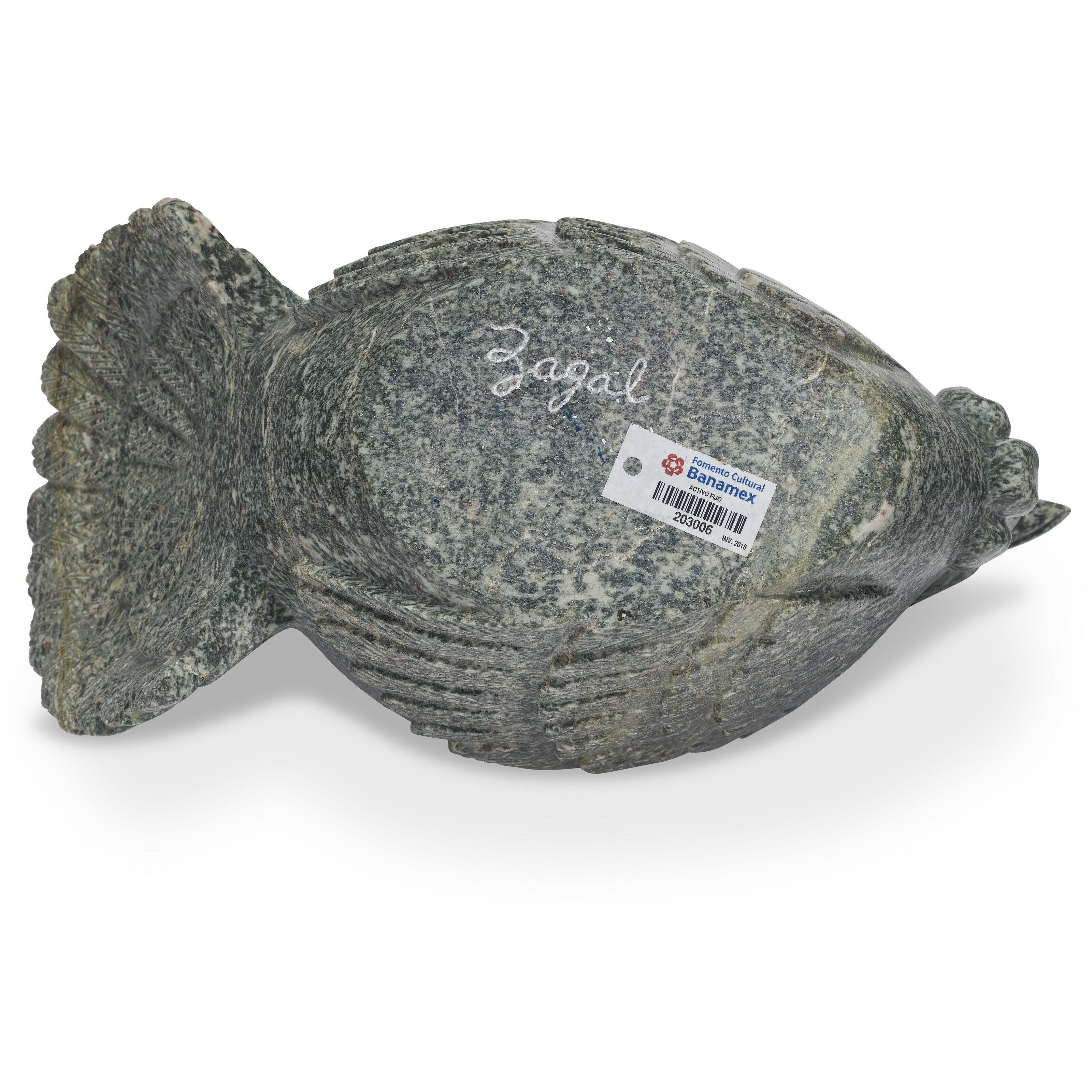 Artwork by José Trinidad Zagal Silva, Turkey Molcajete, Made of black marble