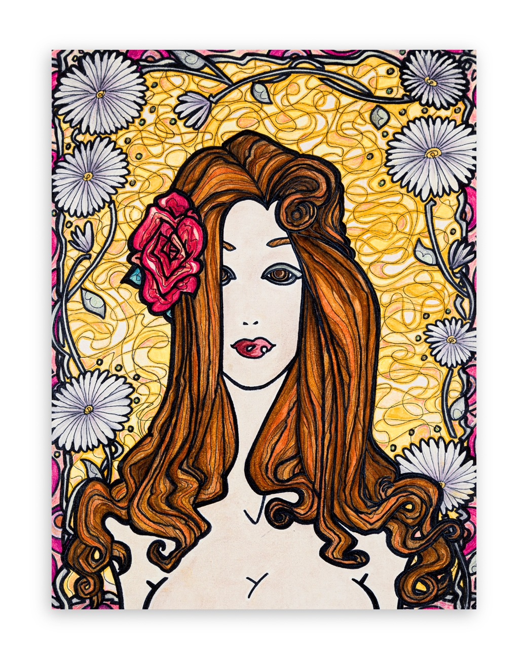 Artwork by Sara Scalco, My Girl, Made of mixed media