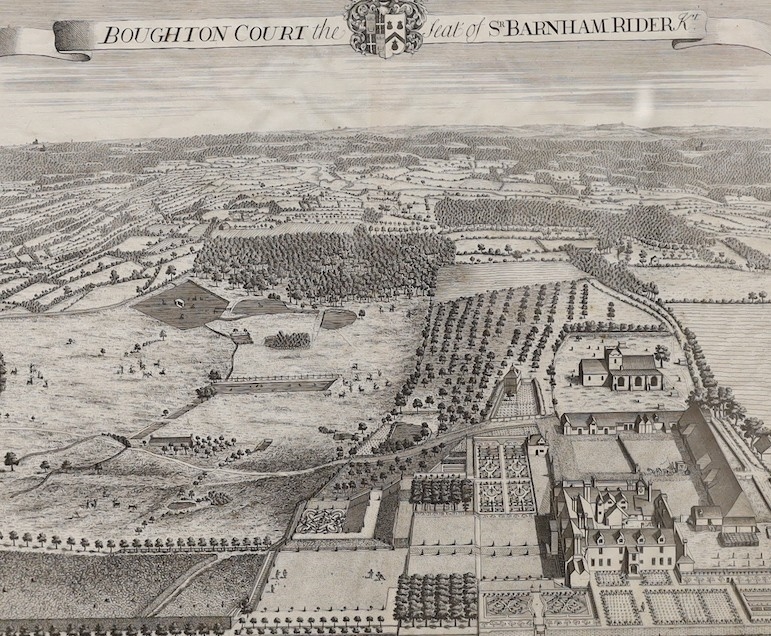 Artwork by Thomas Badeslade, Views of Boughton Court and Wierton, Made of engravings