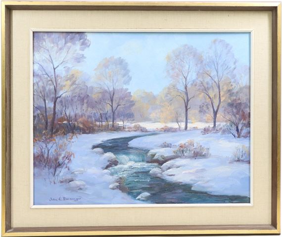 Winter landscape by John Emil Berninger