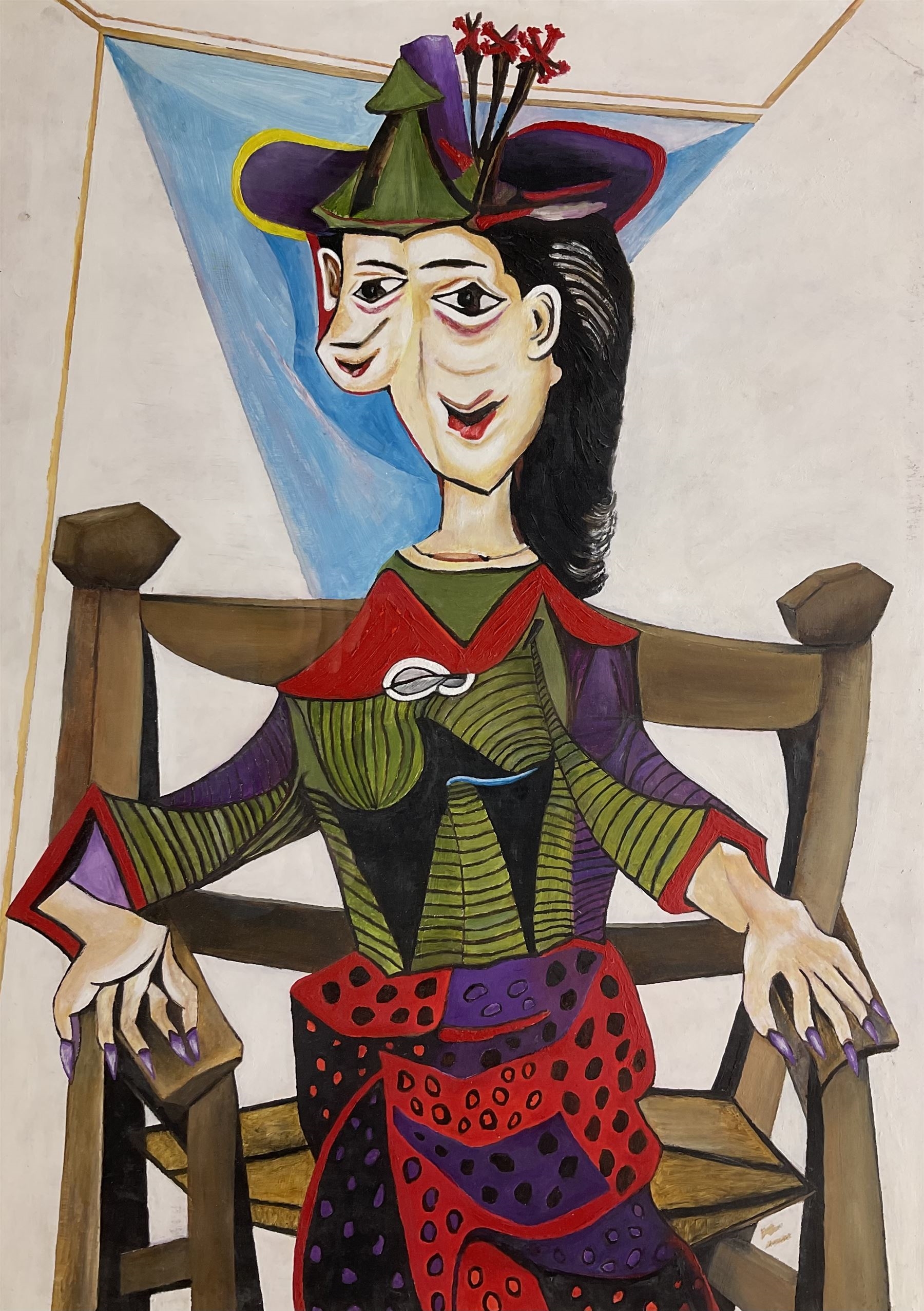 Artwork by Pablo Picasso, Dora Maar au Chat, Made of oil on board