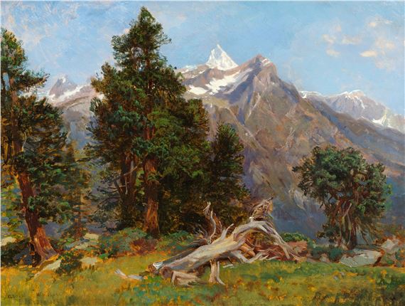 Aroles, Weisshorn by Eugène Etienne Sordet, 1868