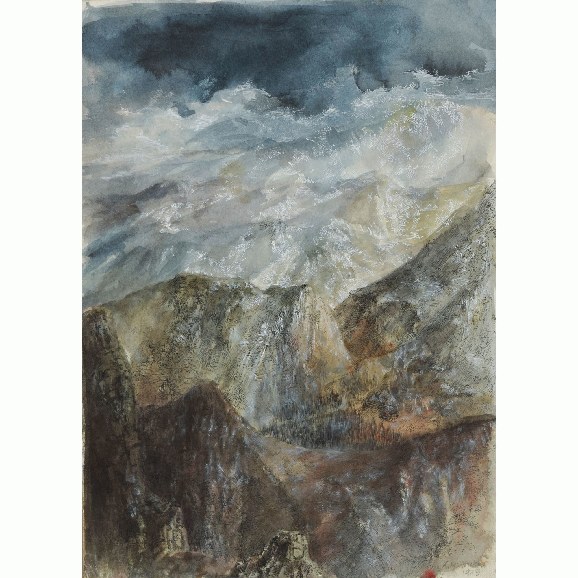 Artwork by Alexandra Müller-Jontschewa, TATRI, Made of Aquarell und Gouache über Feder auf Papier