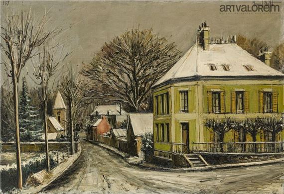 ベルナール・ビュッフェ【Chevreuse en hiver】