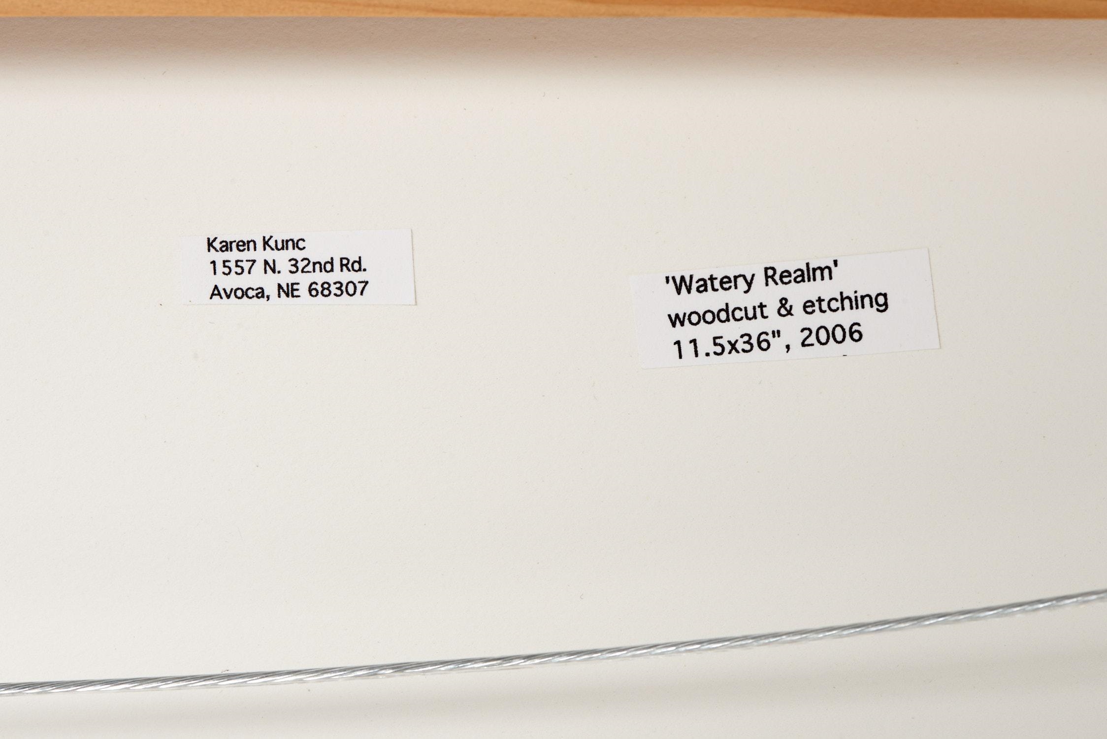 Artwork by Karen Kunc, Watery Realm, 2006, Made of Woodcut & etching on paper