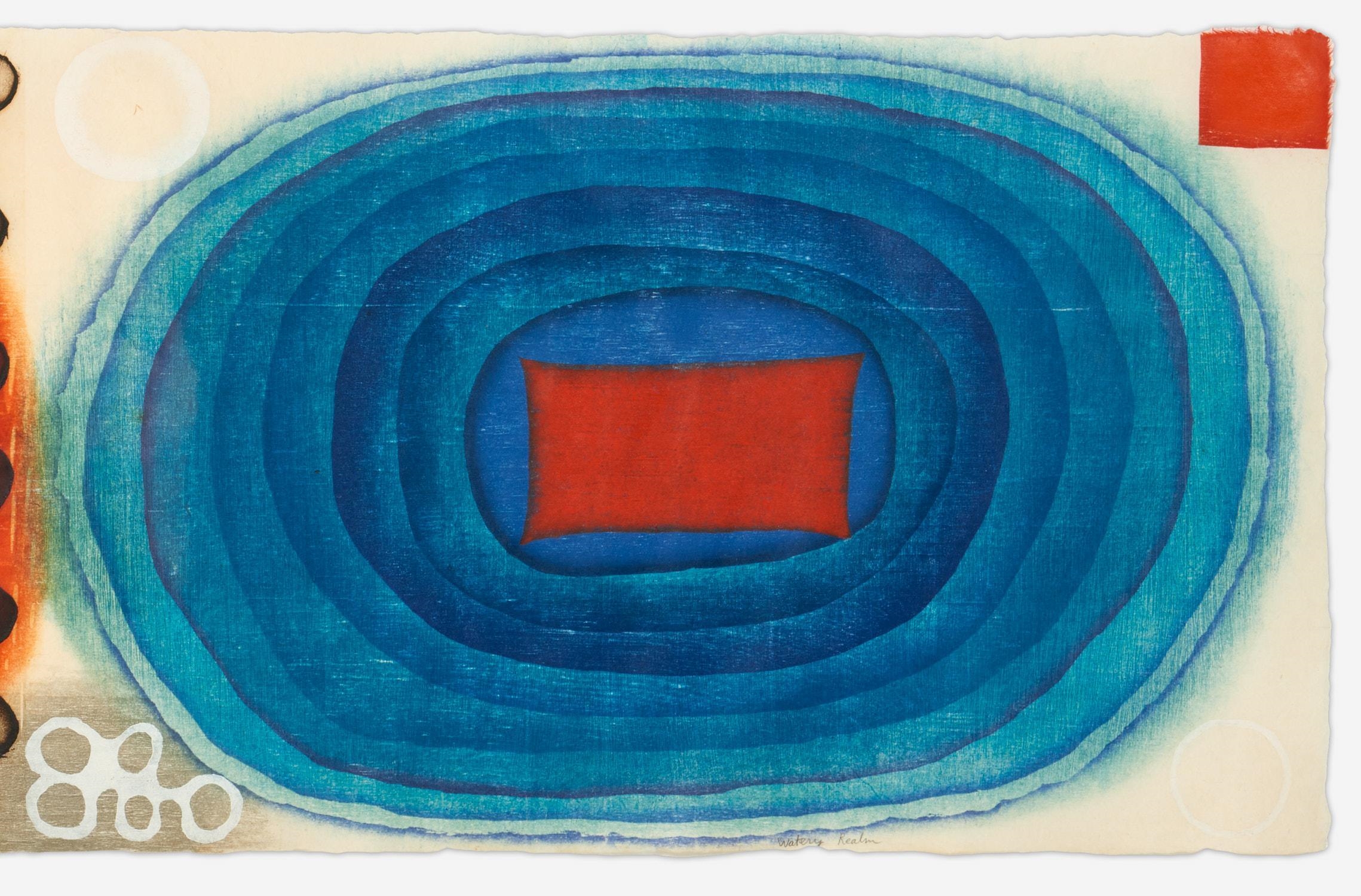 Artwork by Karen Kunc, Watery Realm, 2006, Made of Woodcut & etching on paper