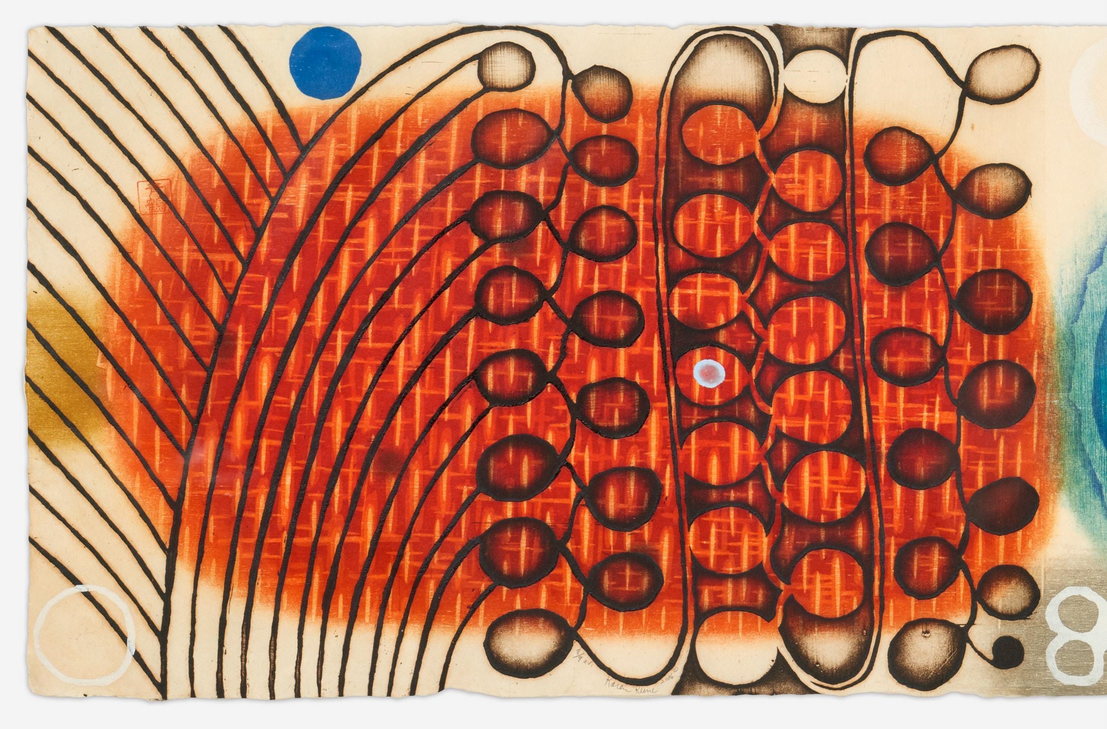 Artwork by Karen Kunc, Watery Realm, 2006, Made of Woodcut & etching on paper